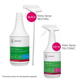 Velox Neutral Spray 1l + Velox Tea Tonic 1l za 0,01 zł dezynfekcja powierzchni
